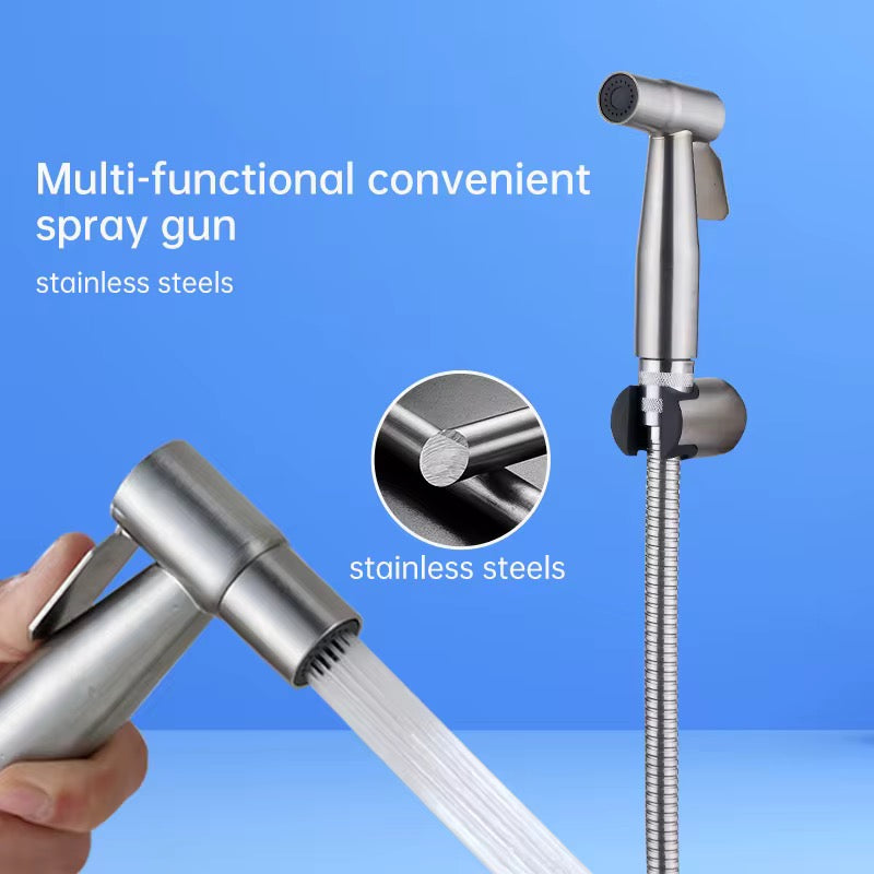 Douchette Hygiénique WC avec Flexible et Support Mural AG-501