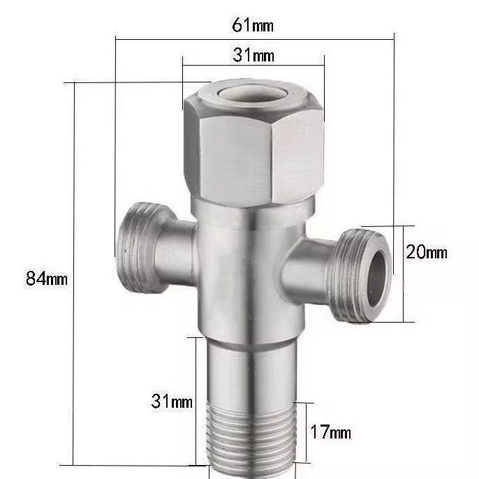 Robinet d’angle de contrôle en acier inoxydable 9012