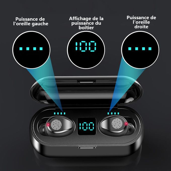 Ecouteurs Bluetooth Stéréo - Pioneer F9-Noir
