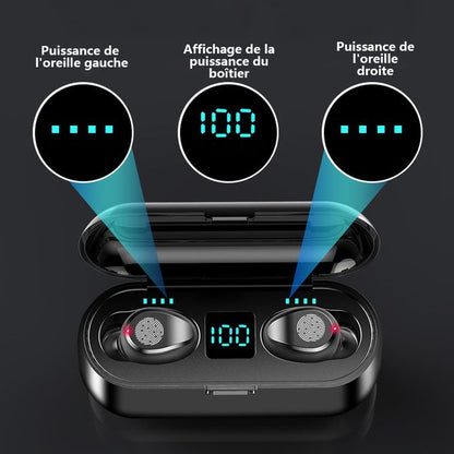 Ecouteurs Bluetooth Stéréo - Pioneer F9-Noir