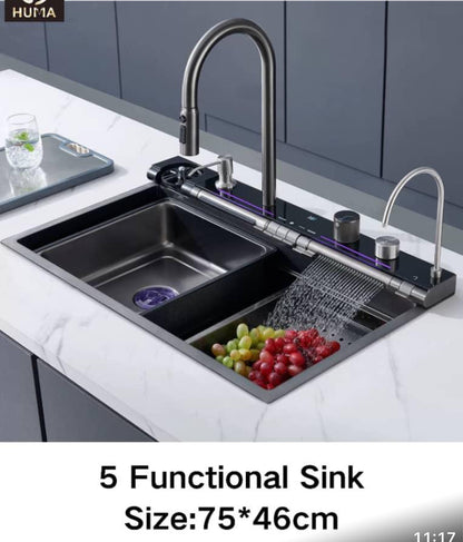 Évier de Cuisine 5 Fonctions – 75 x 46 cm