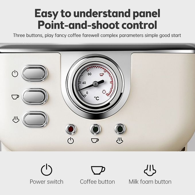 2 En 1 Machine à Café Expresso-1.5L-850W