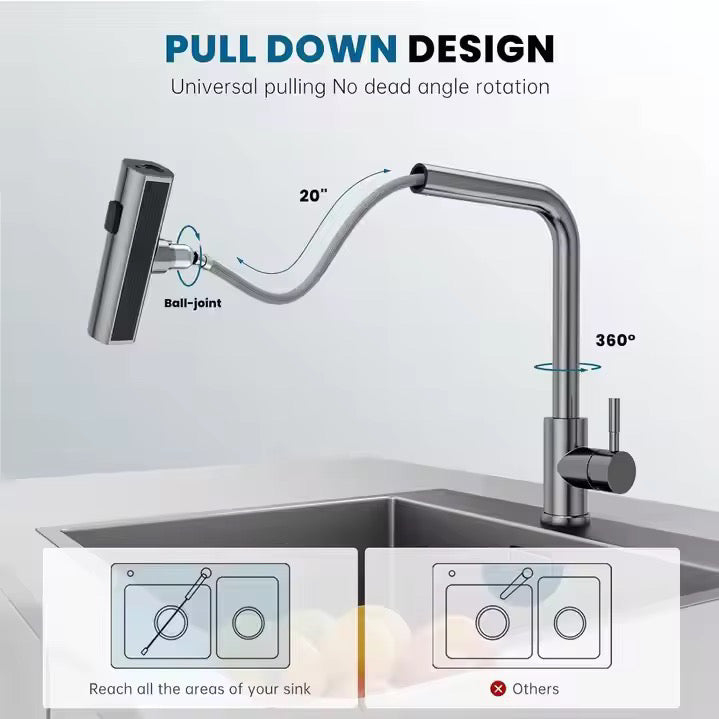 Robinet de Cuisine Multifonction 3 Jets