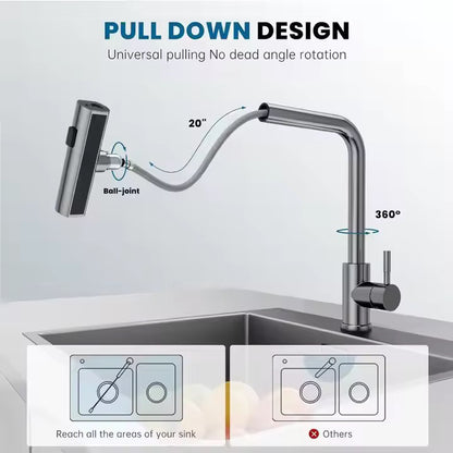 Robinet de Cuisine Multifonction 3 Jets