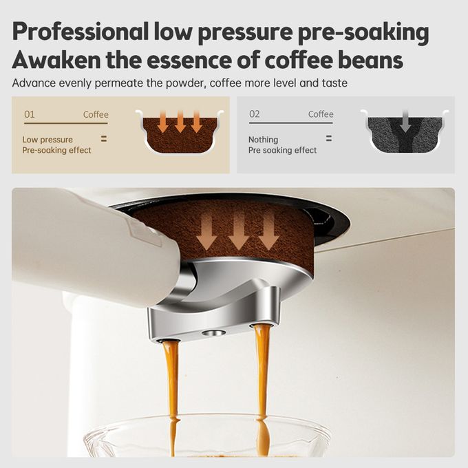 2 En 1 Machine à Café Expresso-1.5L-850W