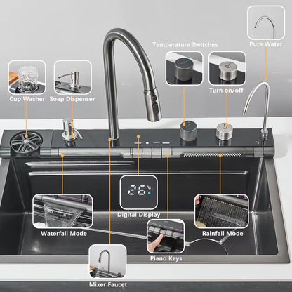 Évier de Cuisine 5 Fonctions – 75 x 46 cm