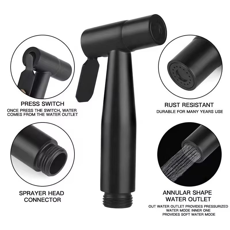 Douchette Hygiénique WC avec Flexible et Support Mural AG-501