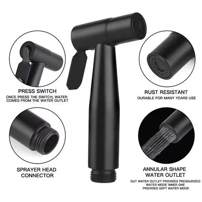 Douchette Hygiénique WC avec Flexible et Support Mural AG-501