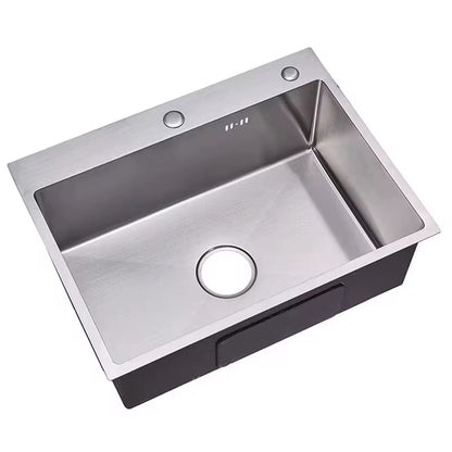 Évier de cuisine en inox brossé 60*45 cm