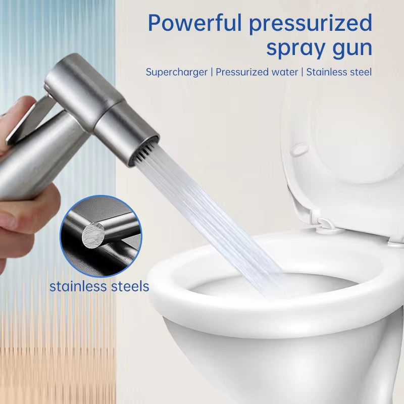 Douchette Hygiénique WC avec Flexible et Support Mural AG-501