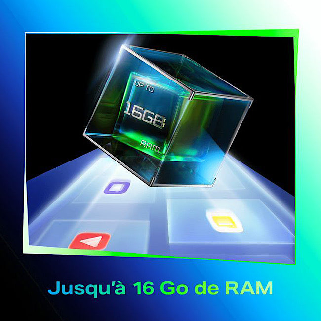 Infinix HOT 40i - 256Go + 8Go - 50 MP - 2 SIM - 5000 MAh - Bleu - 12 Mois Garantie