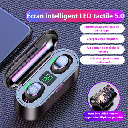 Ecouteurs Bluetooth Stéréo - Pioneer F9-Noir