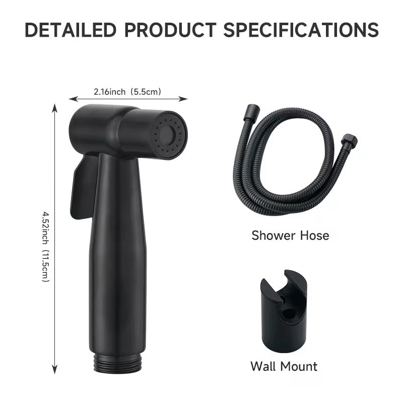 Douchette Hygiénique WC avec Flexible et Support Mural AG-501